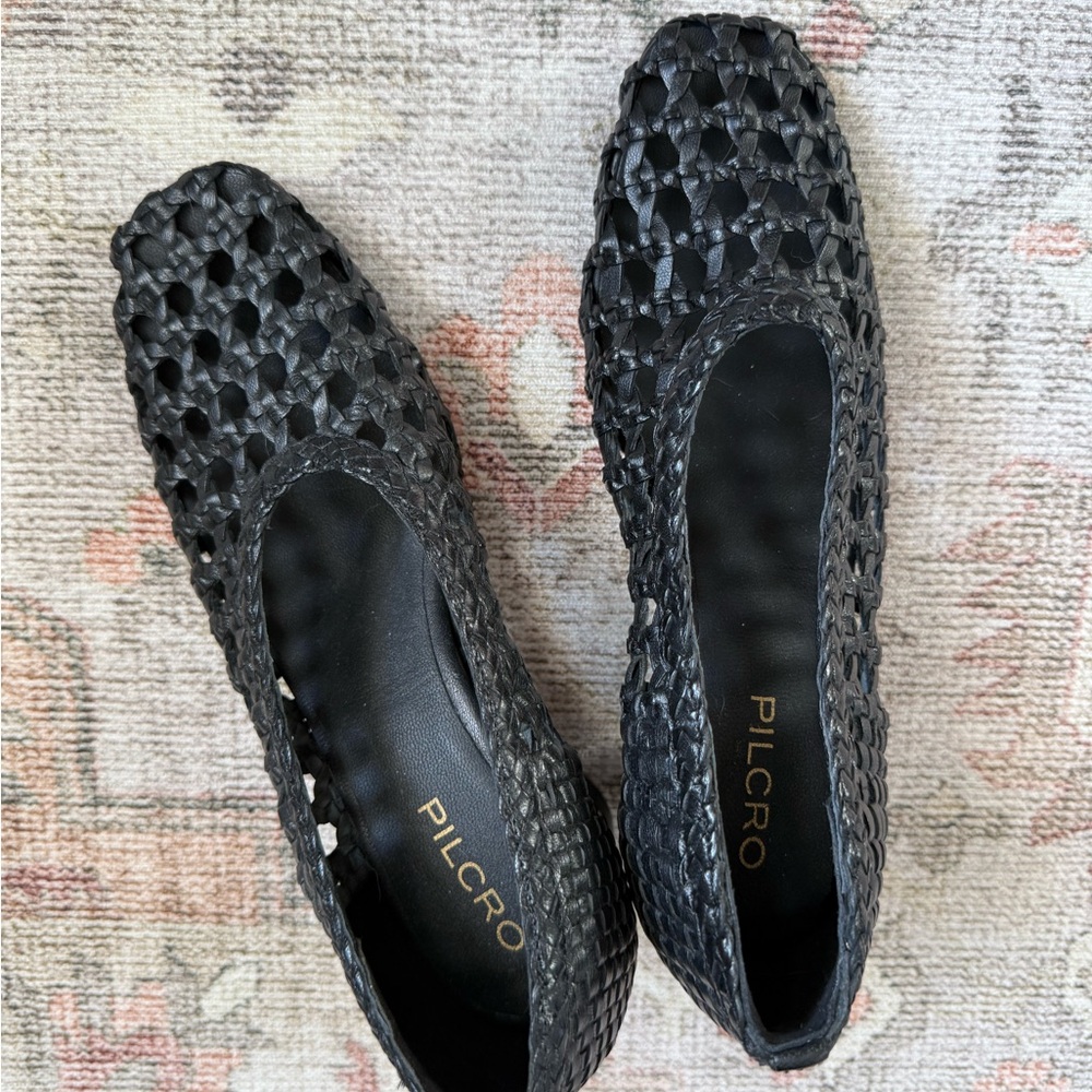 Pilcro woven ballet heels